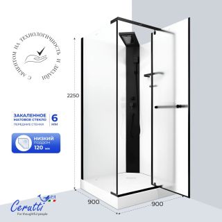 Душевой уголок Cerutti SPA MIMI90BF черный